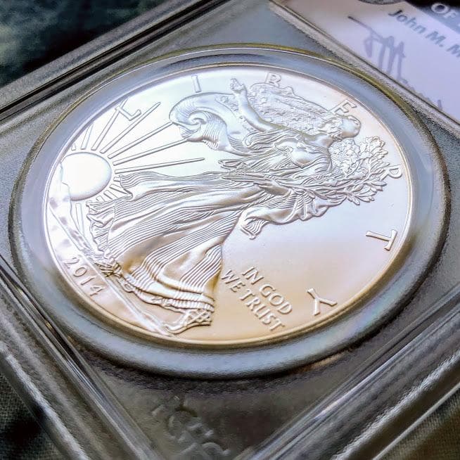 【貴重】2014 アメリカ 米国 シルバーイーグル MS69 ガバメントボックス