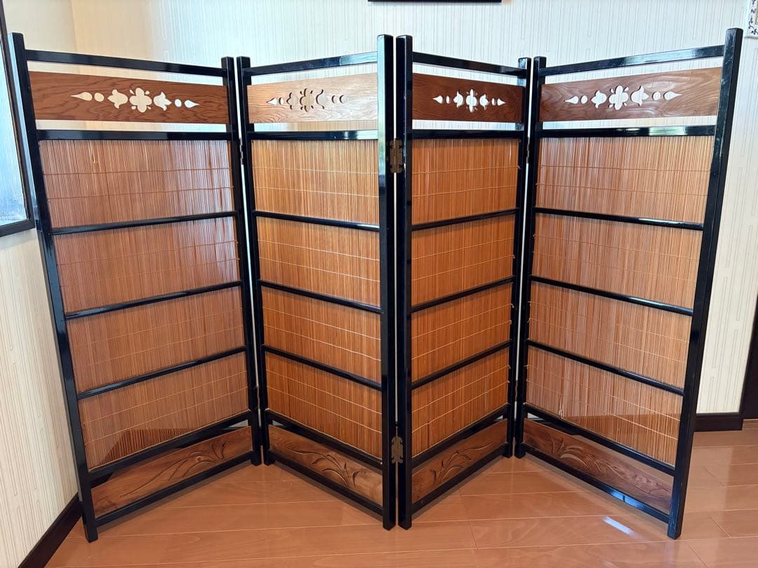 ついたて 190×110 屏風 御簾 間仕切り 衝立 古民家 御屏風