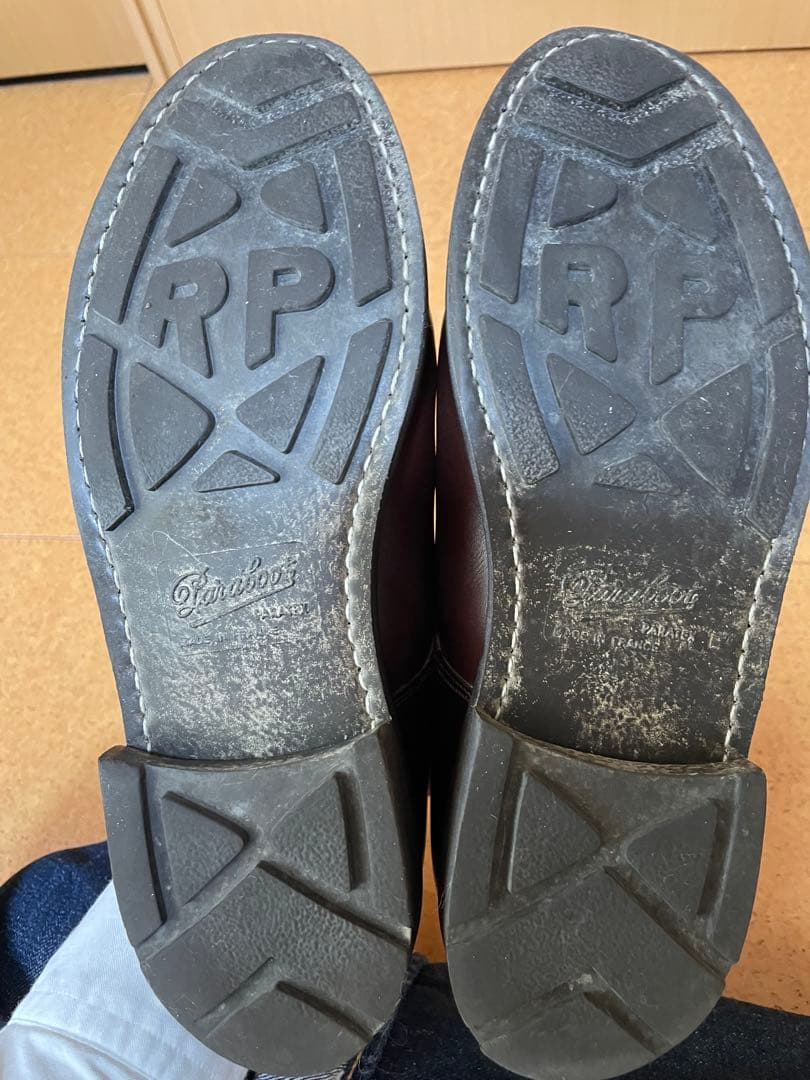 パラブーツ　シャンボード　カフェ　UK8.5 シューツリー付き　良革質