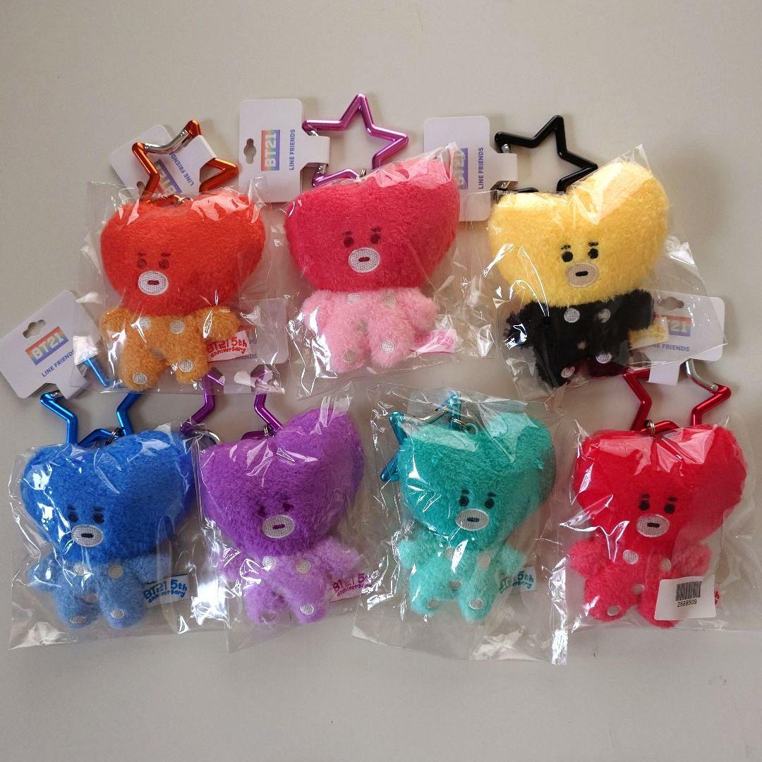 BT21 5周年記念 TATA レインボーカラーマスコット7点コンプ　＋4点
