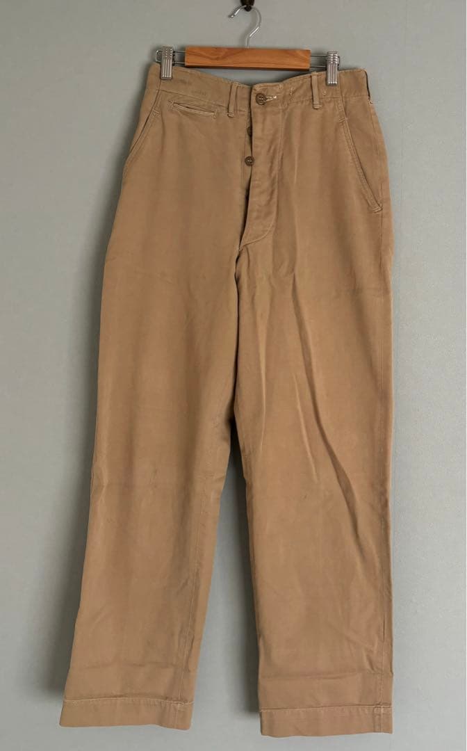 US ARMY M-43 チノパン 40s 軍パン ヴィンテージ ガスフラップ