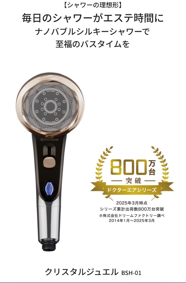 DOCTORAIR ドクターエアー　クリスタルジュエル シャワーヘッド　新品