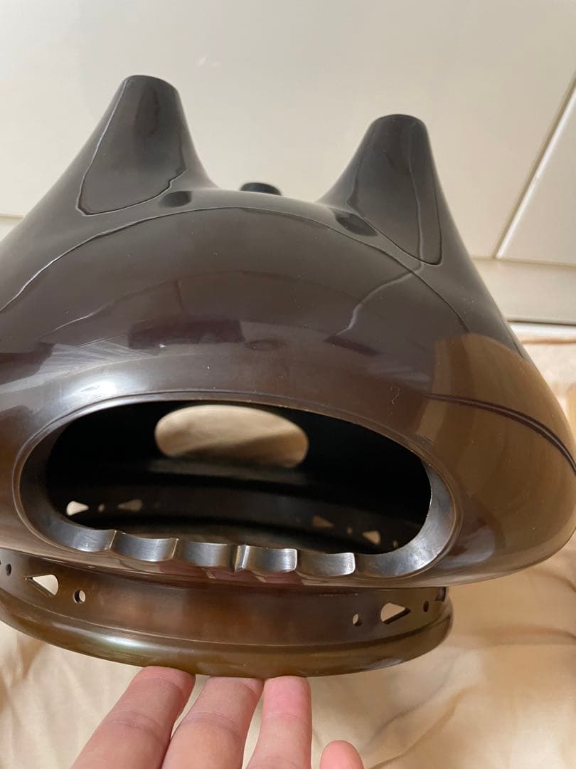 二代 金森紹栄 作　唐銅 朝鮮風炉 真形釜添　茶道具　共箱・作歴付　未使用