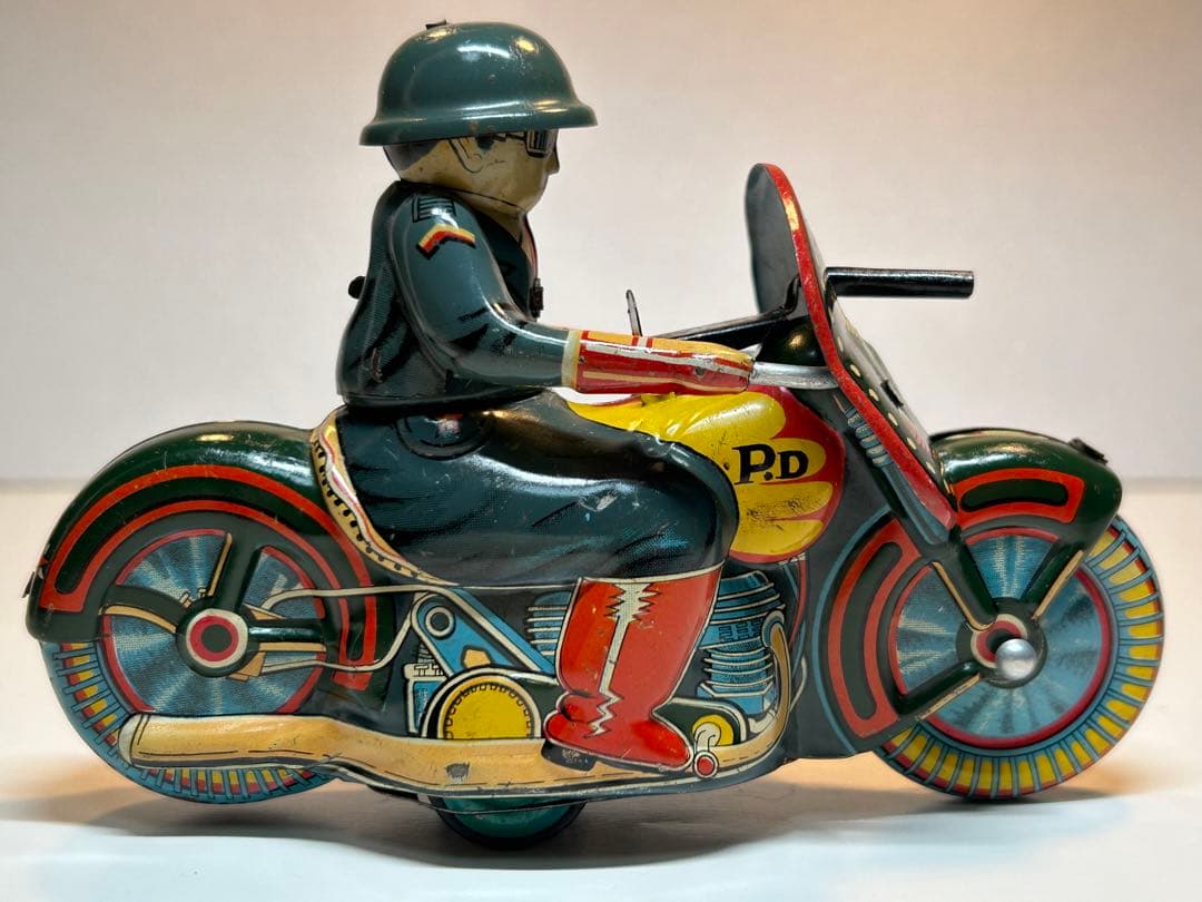 当時物 ブリキ 1950s タイヨー社製 ミリタリーバイク トミカ 大盛屋