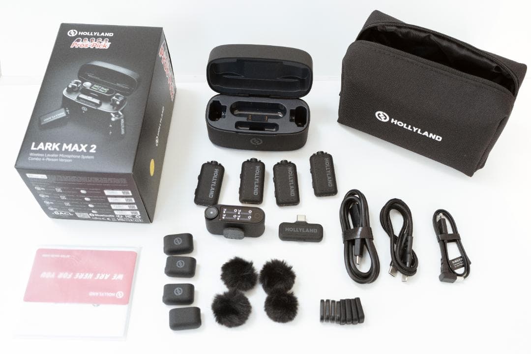 Hollyland LARK MAX 2 Comboワイヤレスマイク 付属品完備