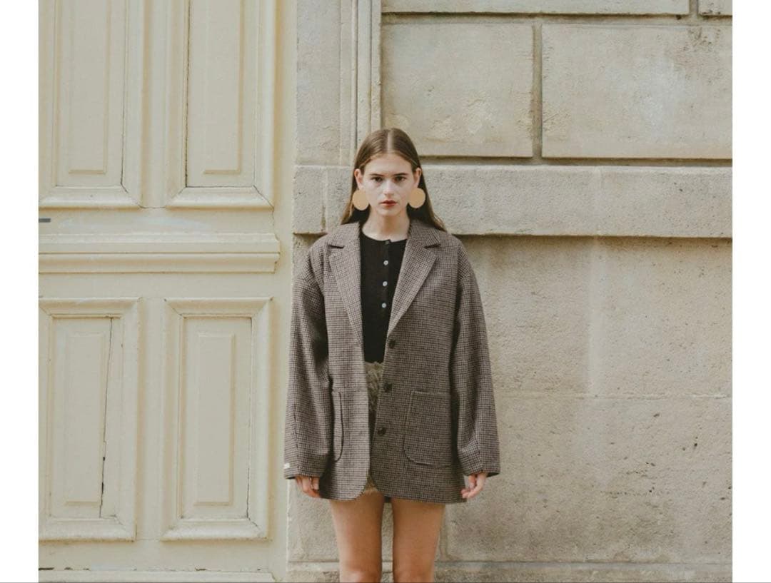 eaphi 新品　WOOL LIKE CHECK JACKET