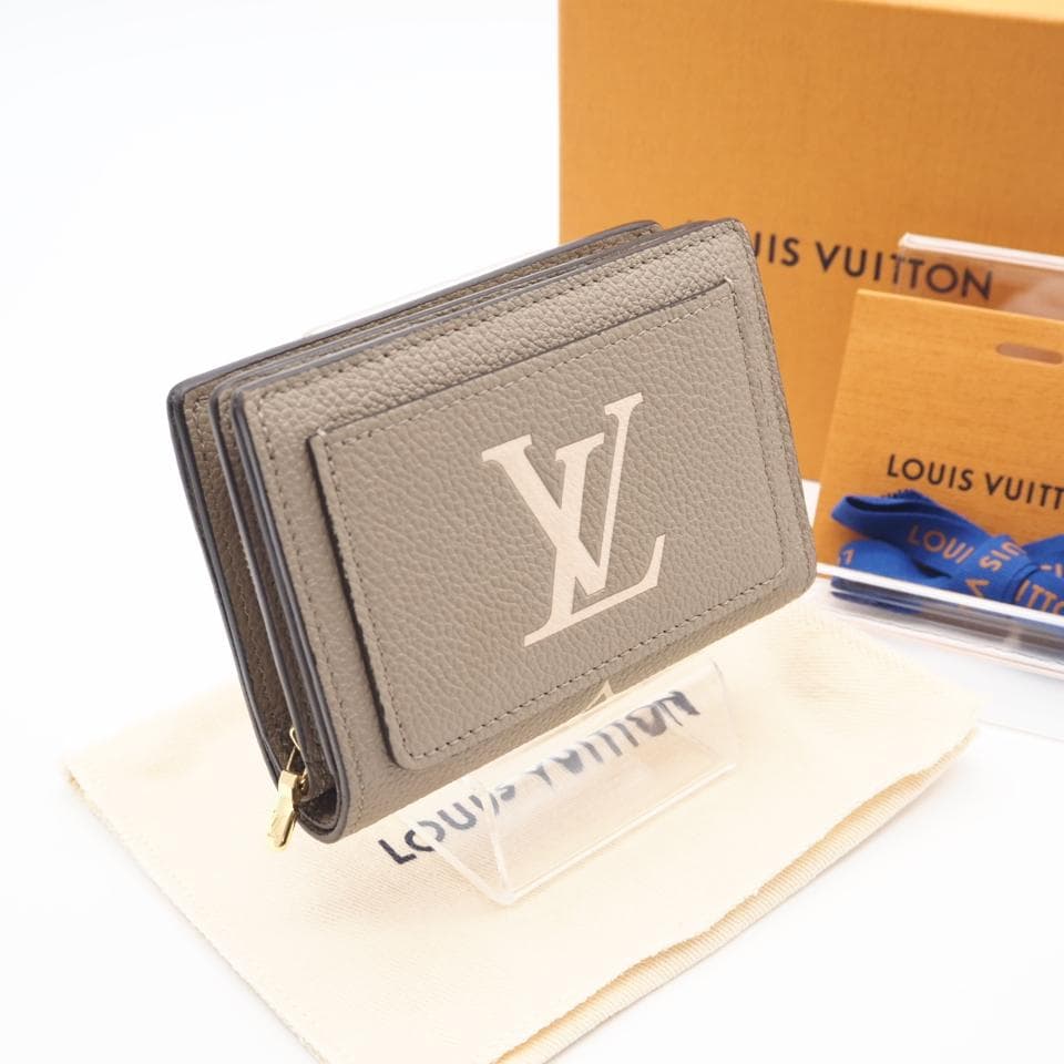 LOUIS VUITTON 二つ折り財布 バイカラー ポルトフォイユ クレア 美
