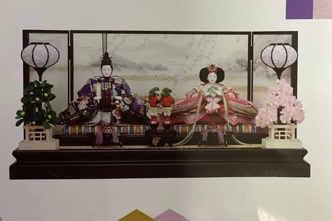 美品　お雛様　親王飾り　フルセット　身長14ｃｍ　座り雛