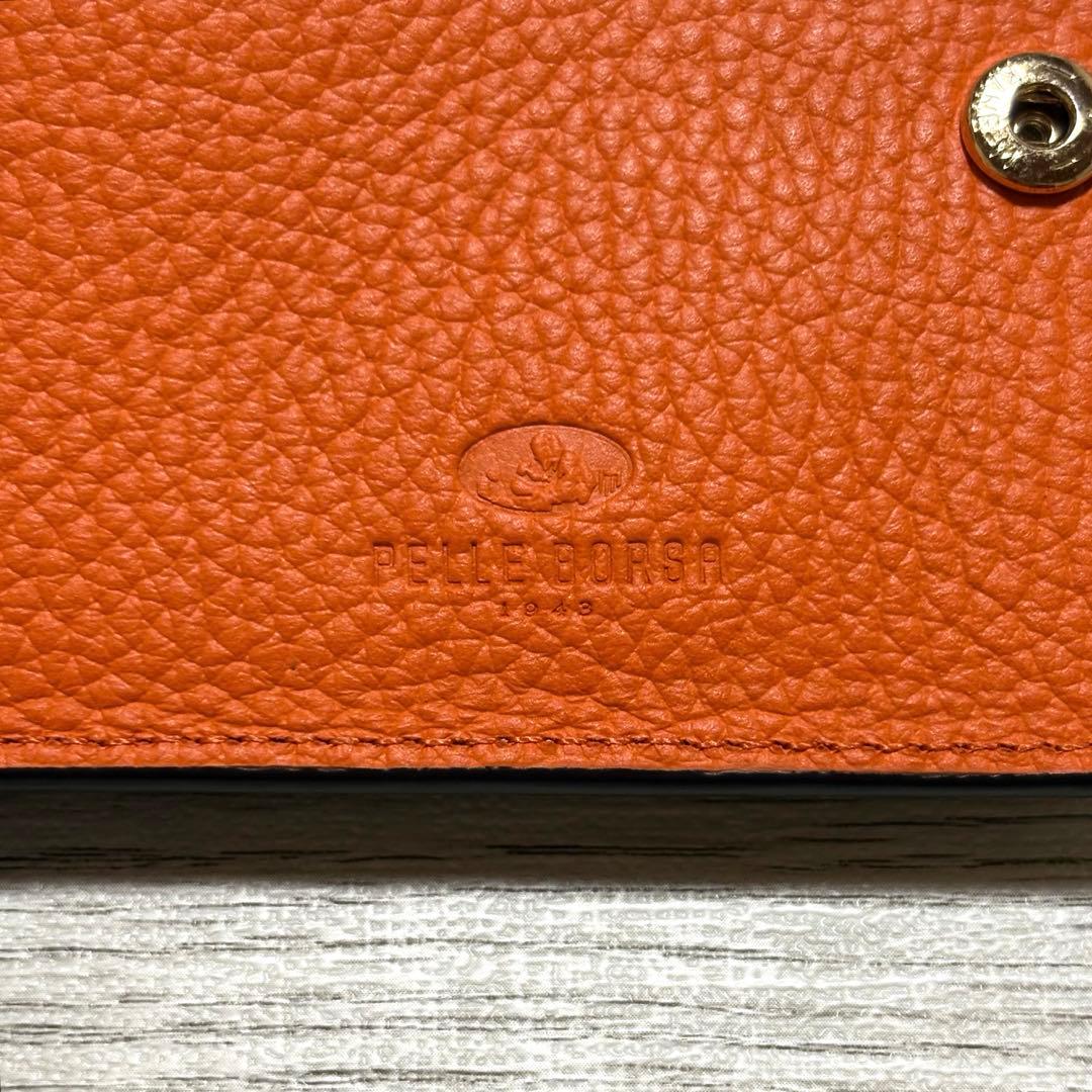 ペレボルサ PELLE BORSA 二つ折り財布 本革 ミニ財布