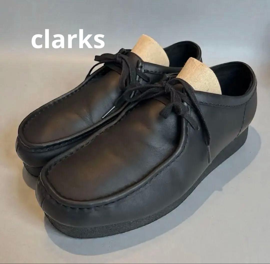年内限定価格‼️Clarksワラビーエヴォウォータープルーフ ブラックレザー27