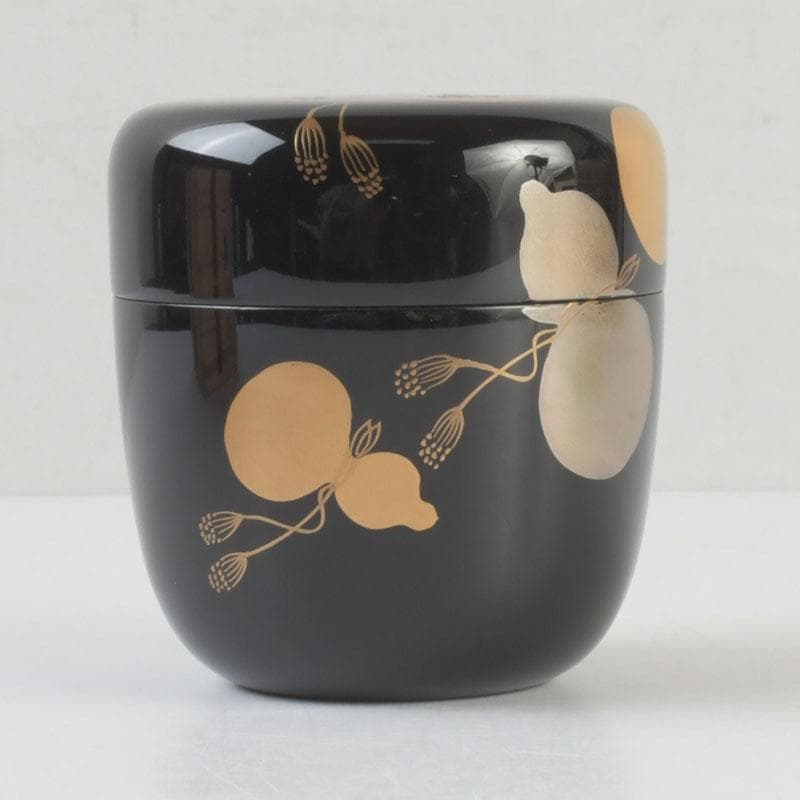 茶道具　加藤一衛造　瓢箪蒔絵　棗　共箱　V　9551