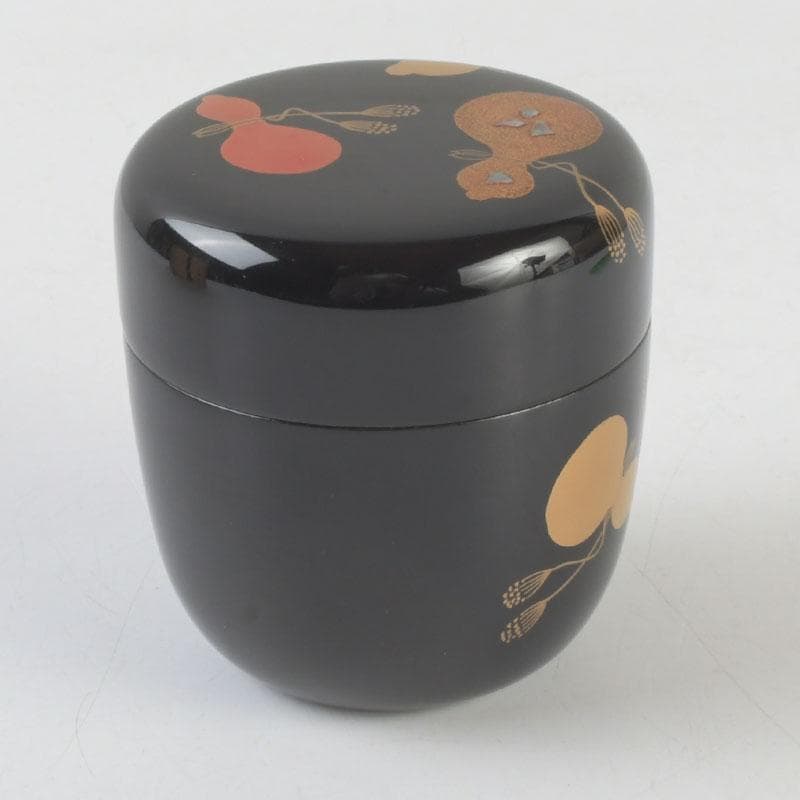 茶道具　加藤一衛造　瓢箪蒔絵　棗　共箱　V　9551