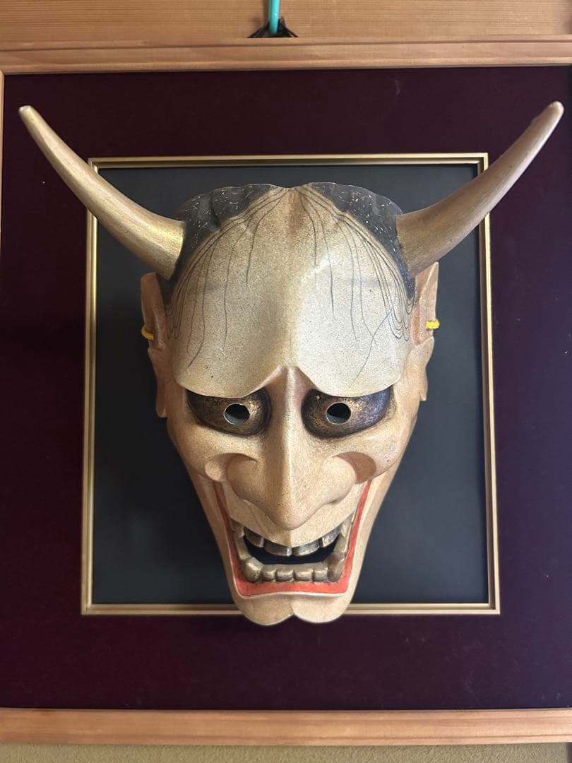 般若(はんにゃ)木彫り 手彫り