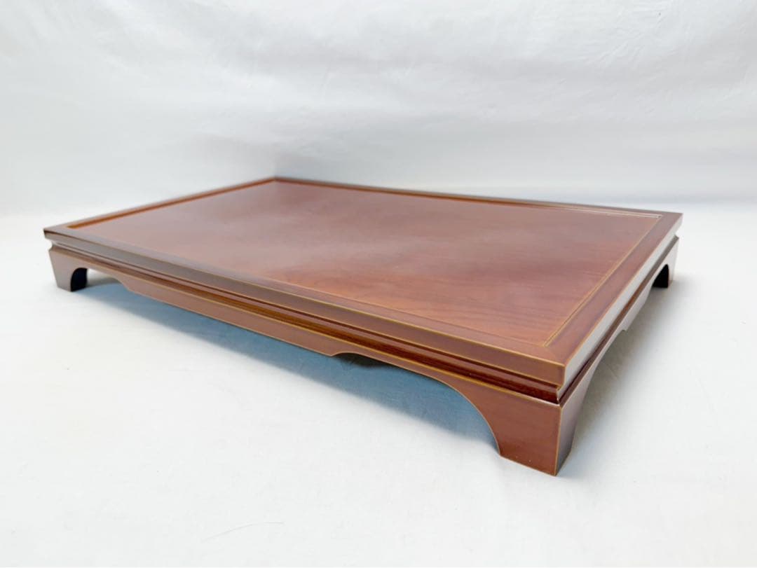 未使用 華道具 飛騨春慶塗 天然木製 花台 供物台 置台 盆栽台 飾台 元箱