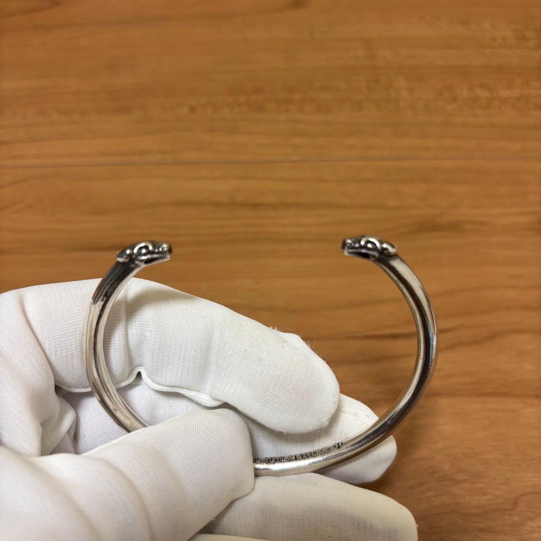 CHROME HEARTS スキニー ダブル ドッグ バングル ブレスレット