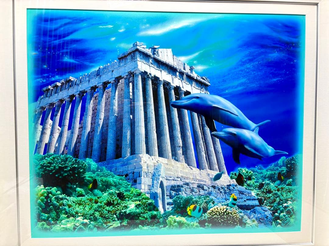 #K.TAKAMATSU「アトランティス神殿」シルクスクリーン貴重オリジナル作品