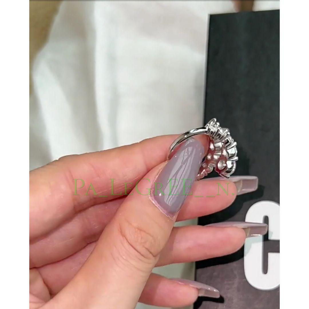 aa1a指輪レディース結婚指輪　婚約指輪　モアサナイト 　18k　S925