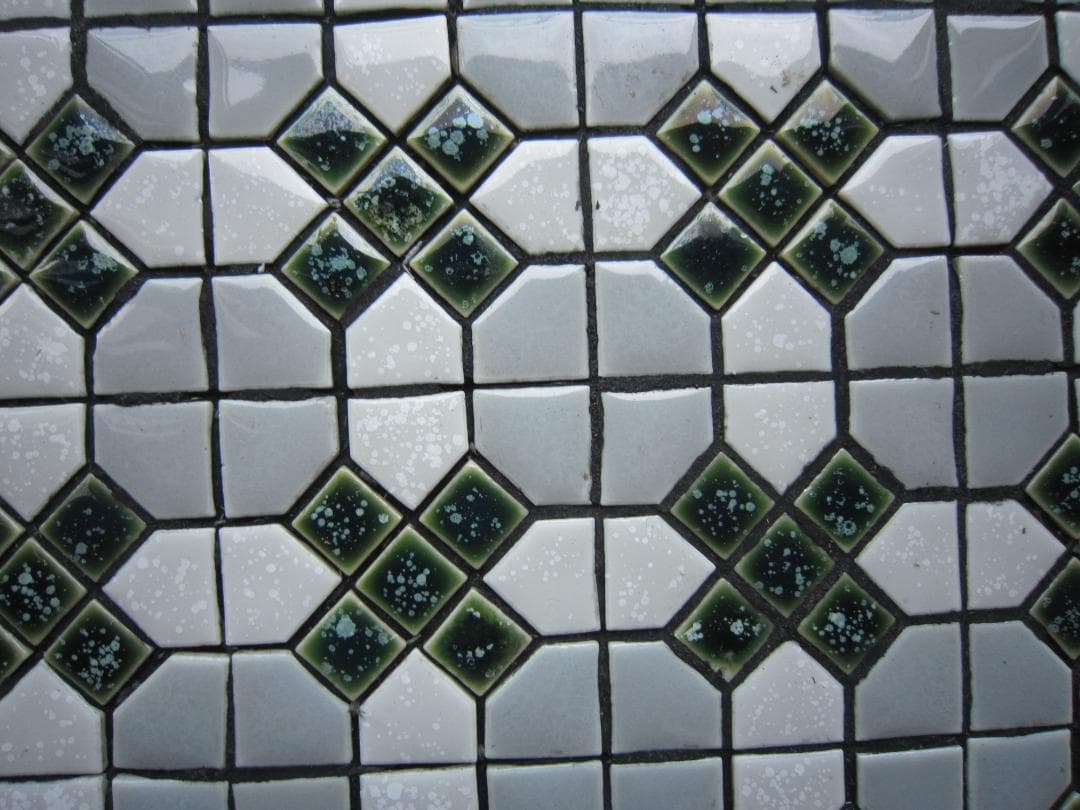 道路標識　昭和30年代　廃盤モザイクタイル　ダイヤ　２７シート