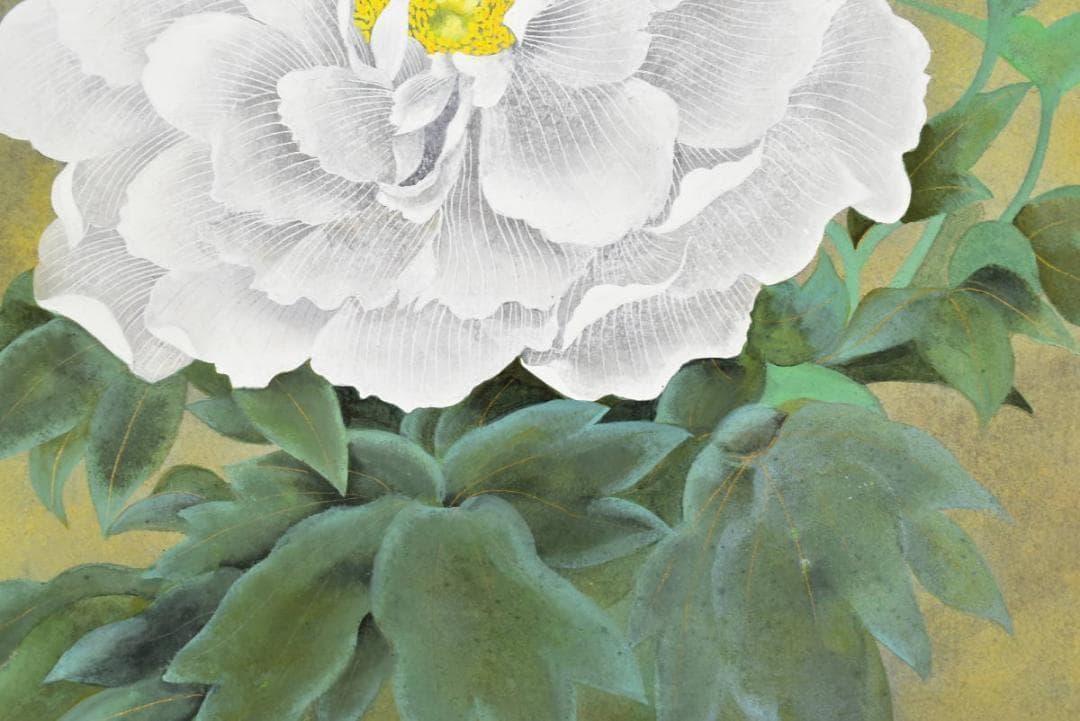 【真作】秀峯/牡丹図/掛軸☆宝船☆AB-72