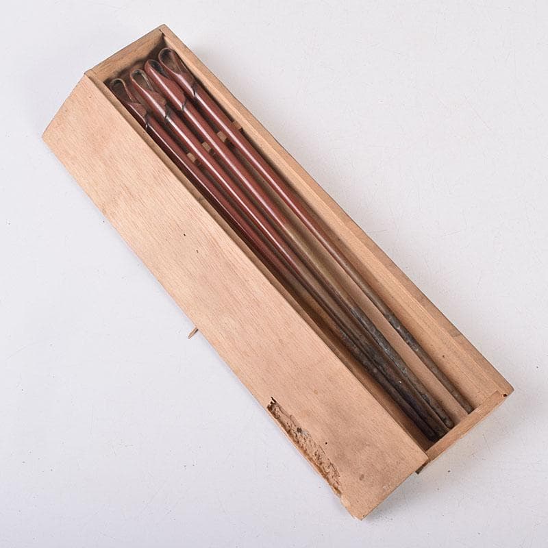 茶道具　金屋　金谷五郎三郎作　銅火箸　二組　共箱　V　R8868