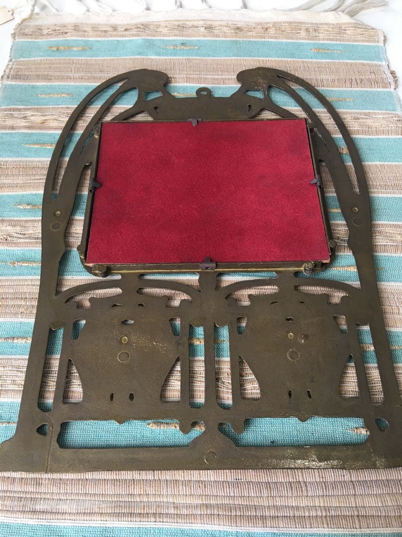 [新品] メトロポリタン　ミラー　壁掛け　パリ　アール・ヌーヴォー様式　真鍮製