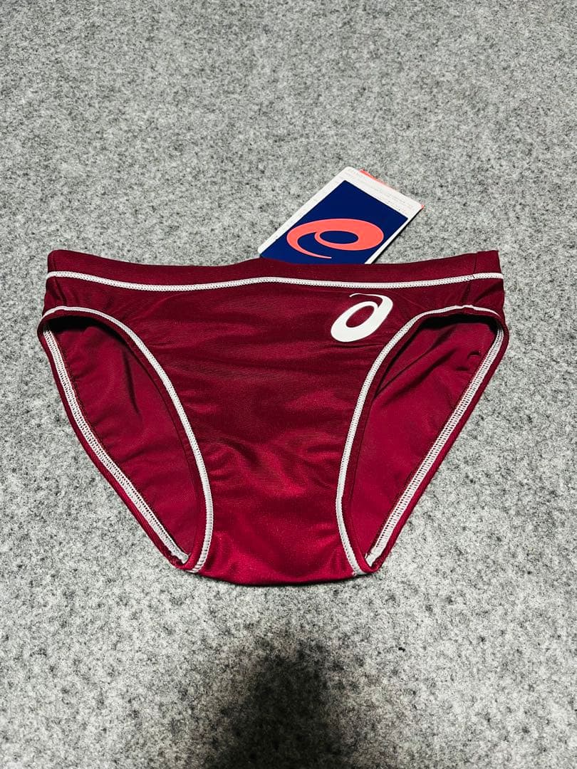 ASICS 競泳水着 M ワインレッド