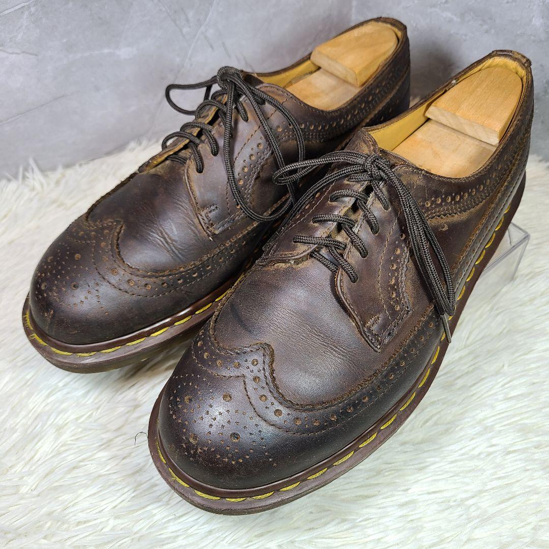 【Dr.Martens】フルブローグ ウイングチップ　イングランド製　ブラウン