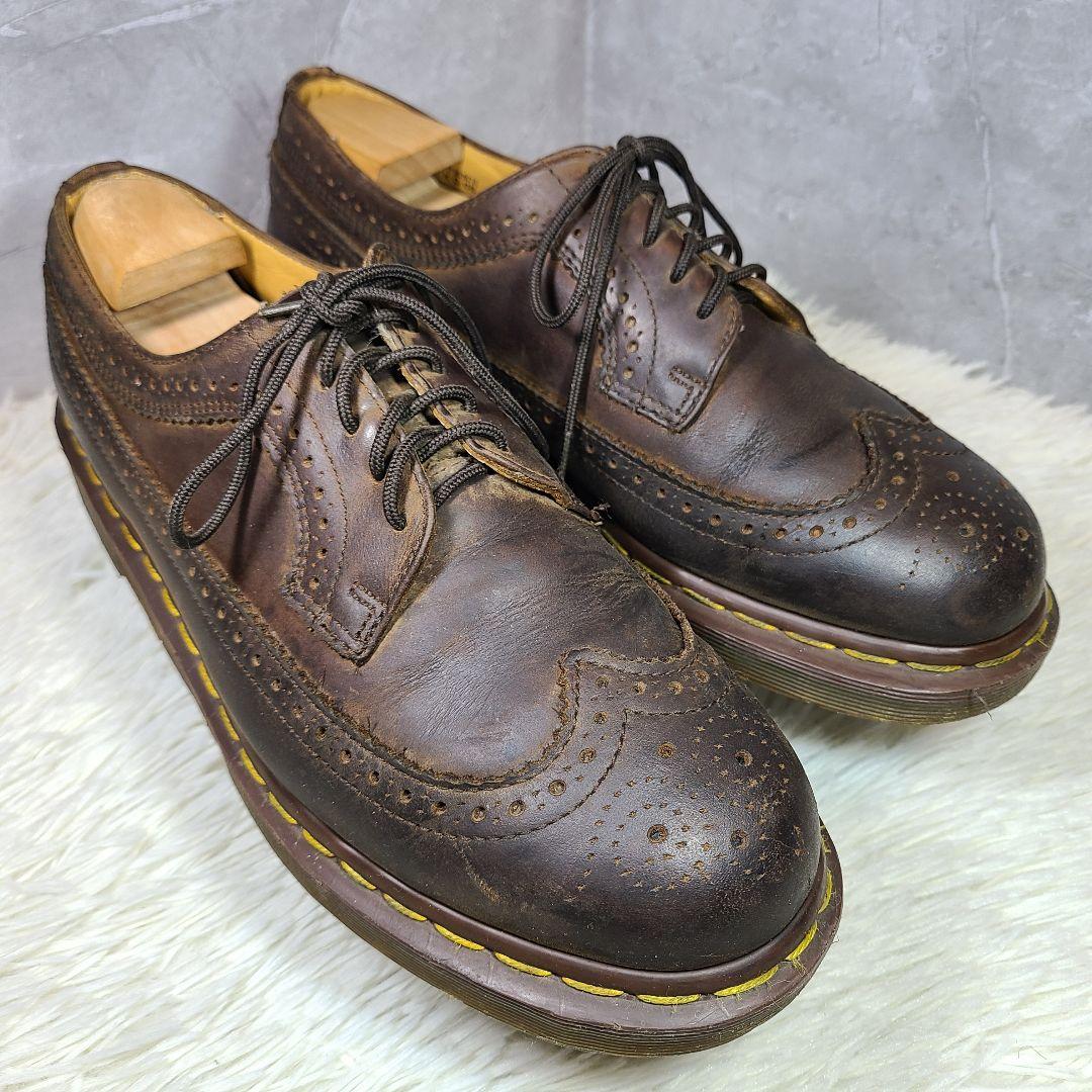 【Dr.Martens】フルブローグ ウイングチップ　イングランド製　ブラウン