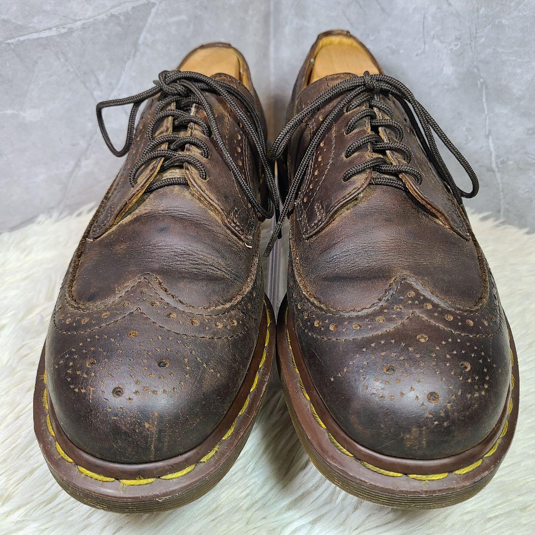 【Dr.Martens】フルブローグ ウイングチップ　イングランド製　ブラウン