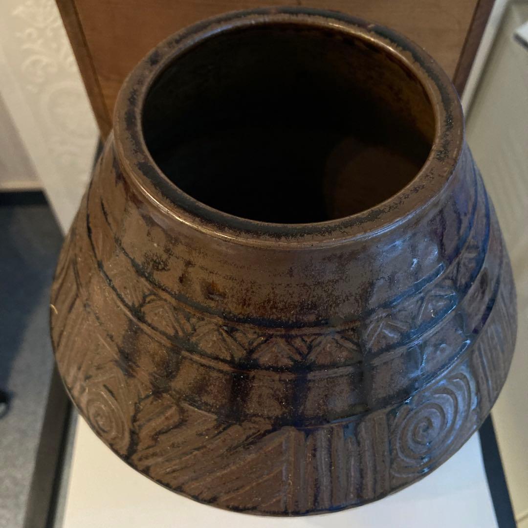 行基焼 行基窯 加藤博明 花瓶 壺 骨董 アンティーク