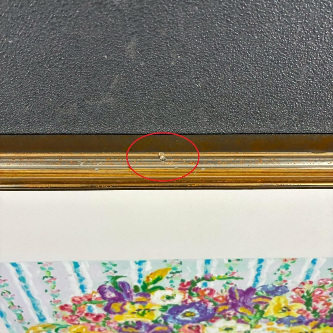 レスリー・セイヤー「ハッピー・リリーズ」シルクスクリーン 直筆サイン入 額縁入り