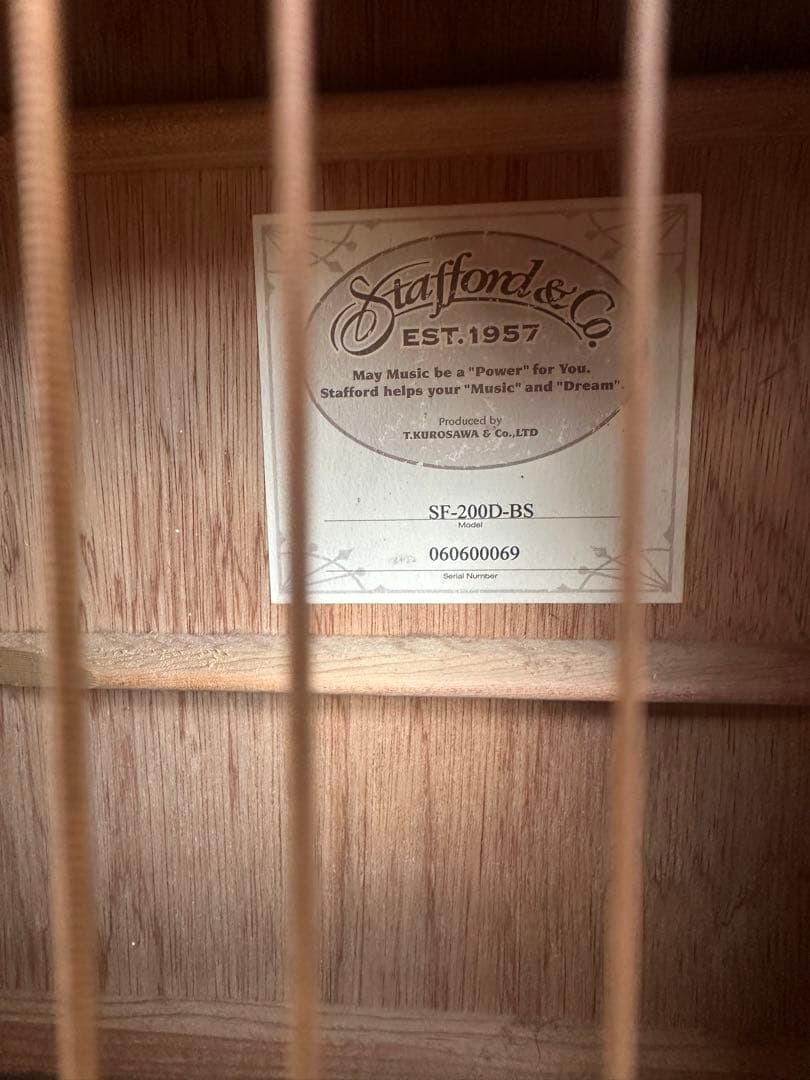 Stafford & Co. SF-200D-BS アコースティックギター