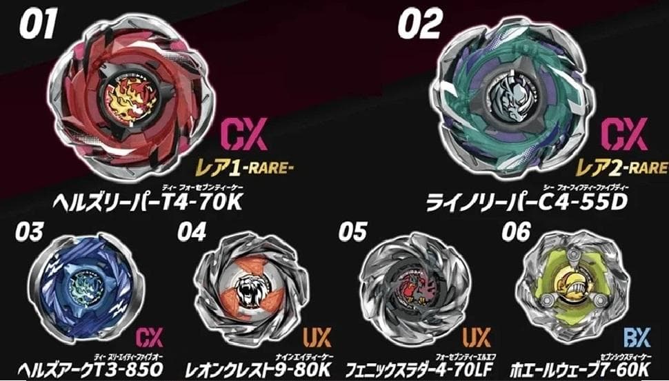 ベイブレードx CX-07ランダムブースターVol.6コンプリートセット