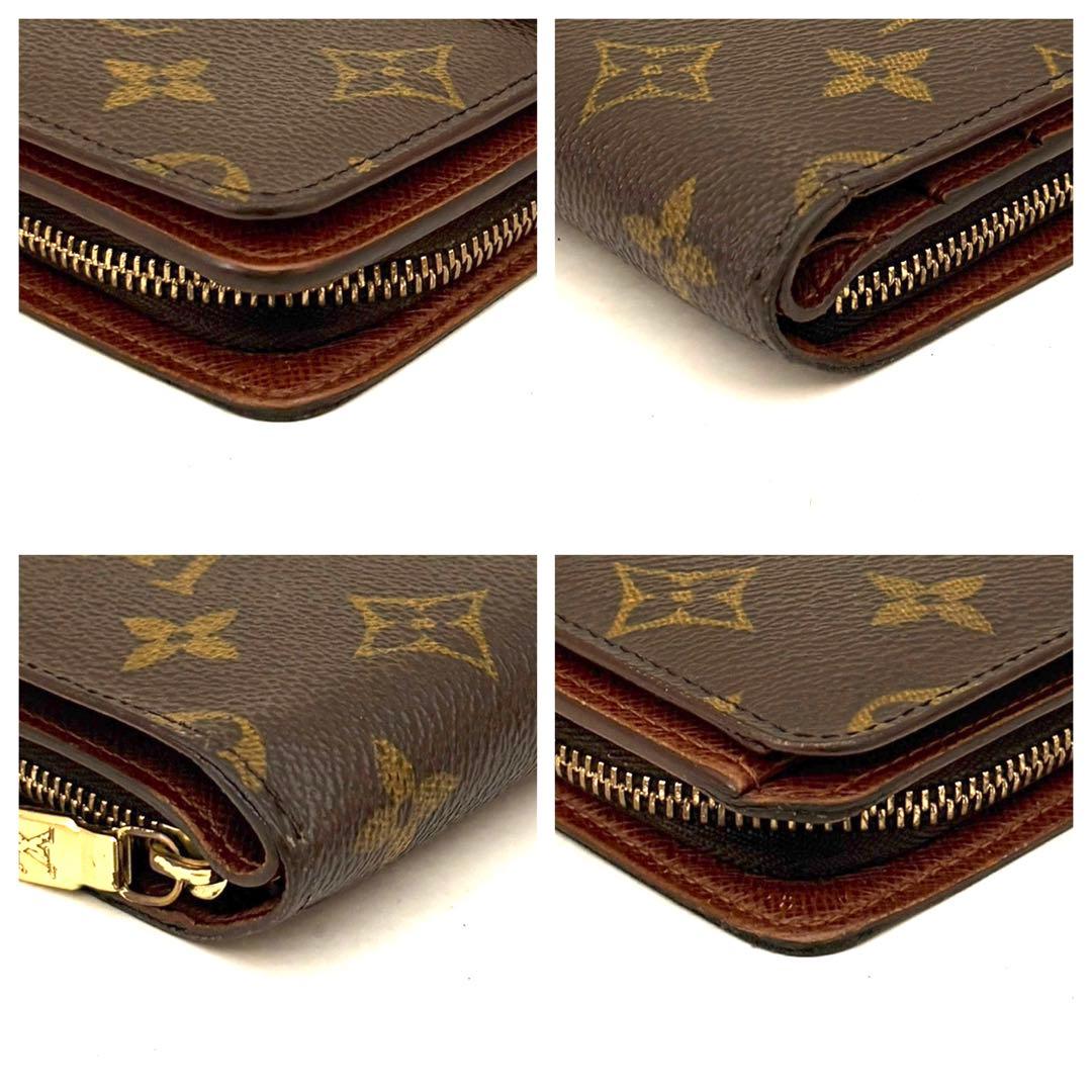 【極美品/パスケース付き】ルイヴィトン モノグラム ポルトパピエジップ 二つ折り