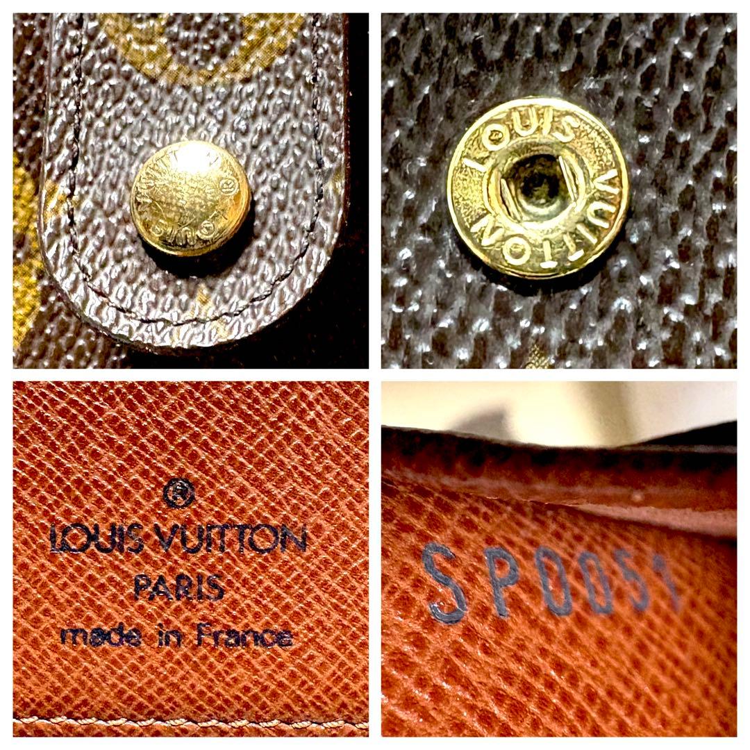 【極美品/パスケース付き】ルイヴィトン モノグラム ポルトパピエジップ 二つ折り