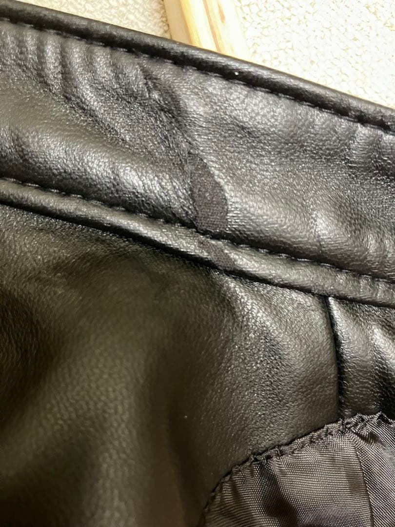 空*様 美品 nano・universe 羊革ライダース M ブラック 男女兼用