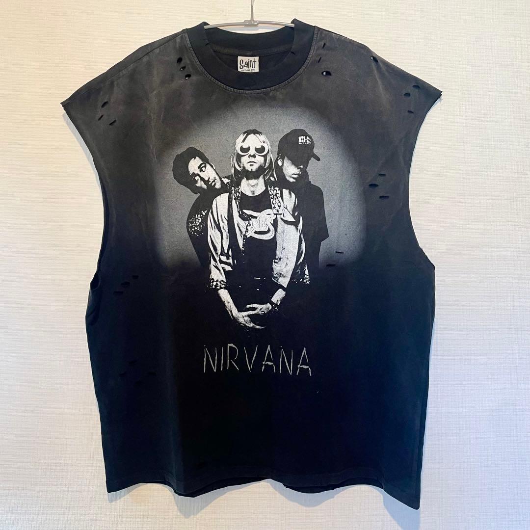 NIRVANA カットオフ ノースリーブ Lサイズ ニルヴァーナ SHIRTS
