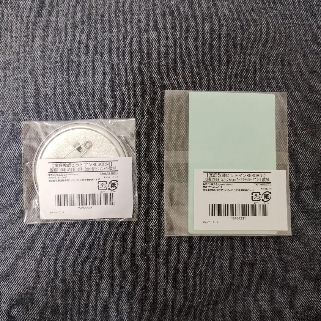 家庭教師ヒットマンREBORN!　botania 缶バッジ　カードステッカー