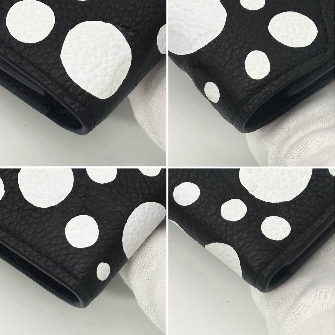 ✨超極美品 激レア✨ルイヴィトン × 草間彌生 ヴィクトリーヌ 三つ折り財布 黒