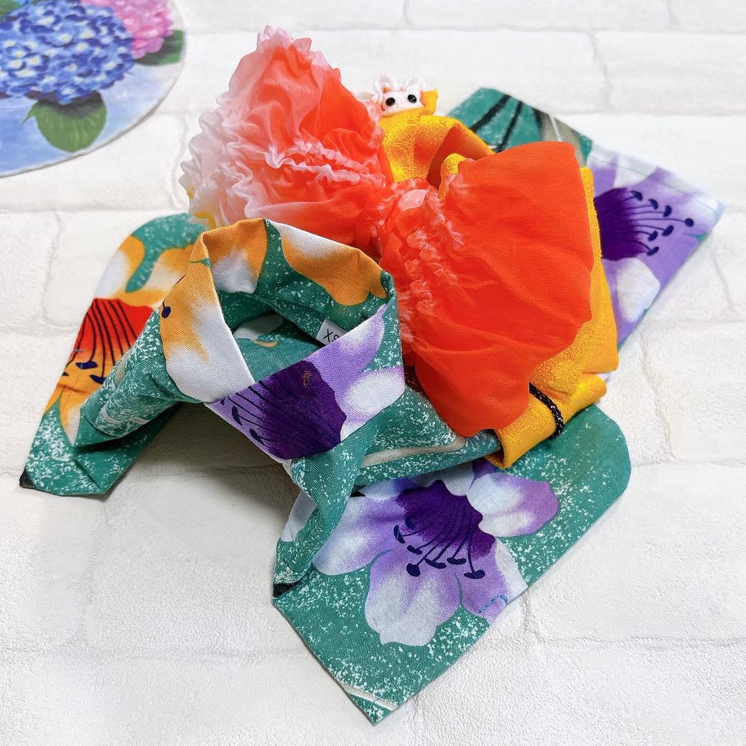 即納✨犬の浴衣✨犬用本格本染浴衣 XS グリーン 犬服 ゆかた