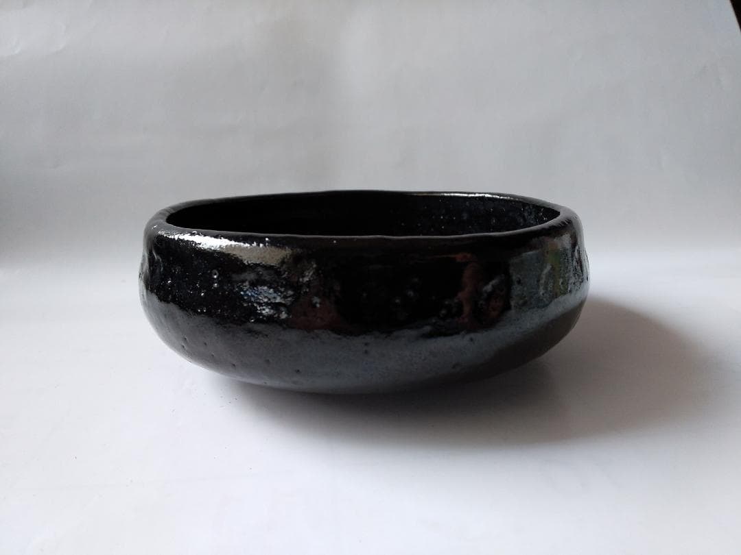 松雲窯 泉喜仙 作 馬盥 大樋茶碗 大樋焼 黒楽茶碗 茶道具 抹茶碗 美品 です