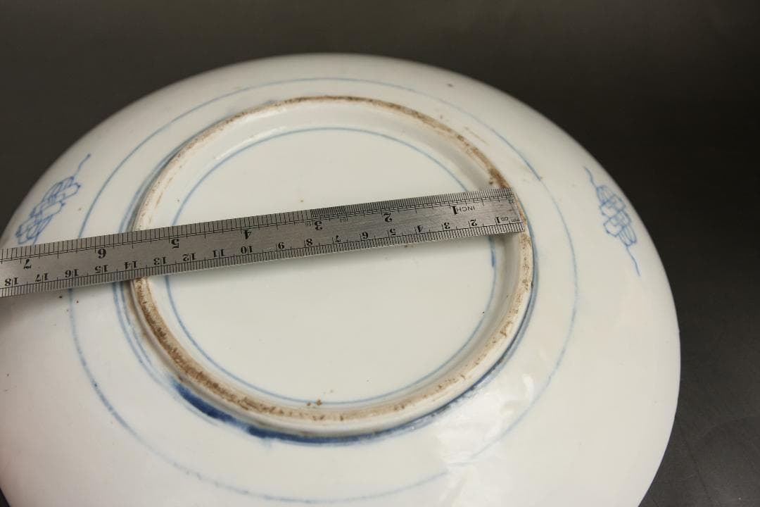 染付　古陶器楕円大皿