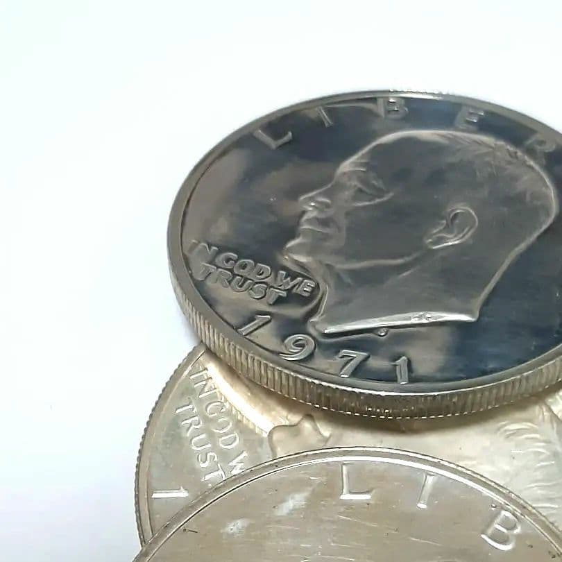 アメリカ1ドル硬貨 アイゼンハワー・ダラー 1971年・1972年 4枚セット