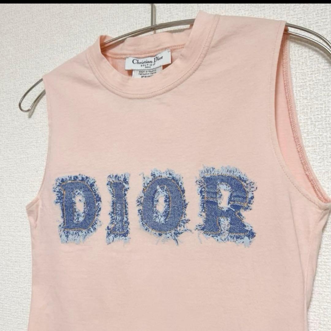 Dior ディオール ガリアーノ デニムロゴ タンクトップ ノースリーブ￼