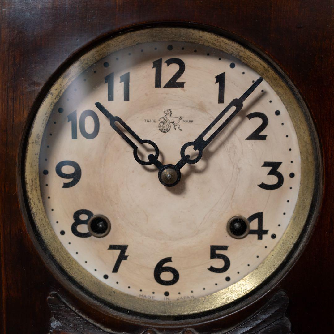 尾張時計　振り子時計　昭和レトロ　オーバーホール済　動作品