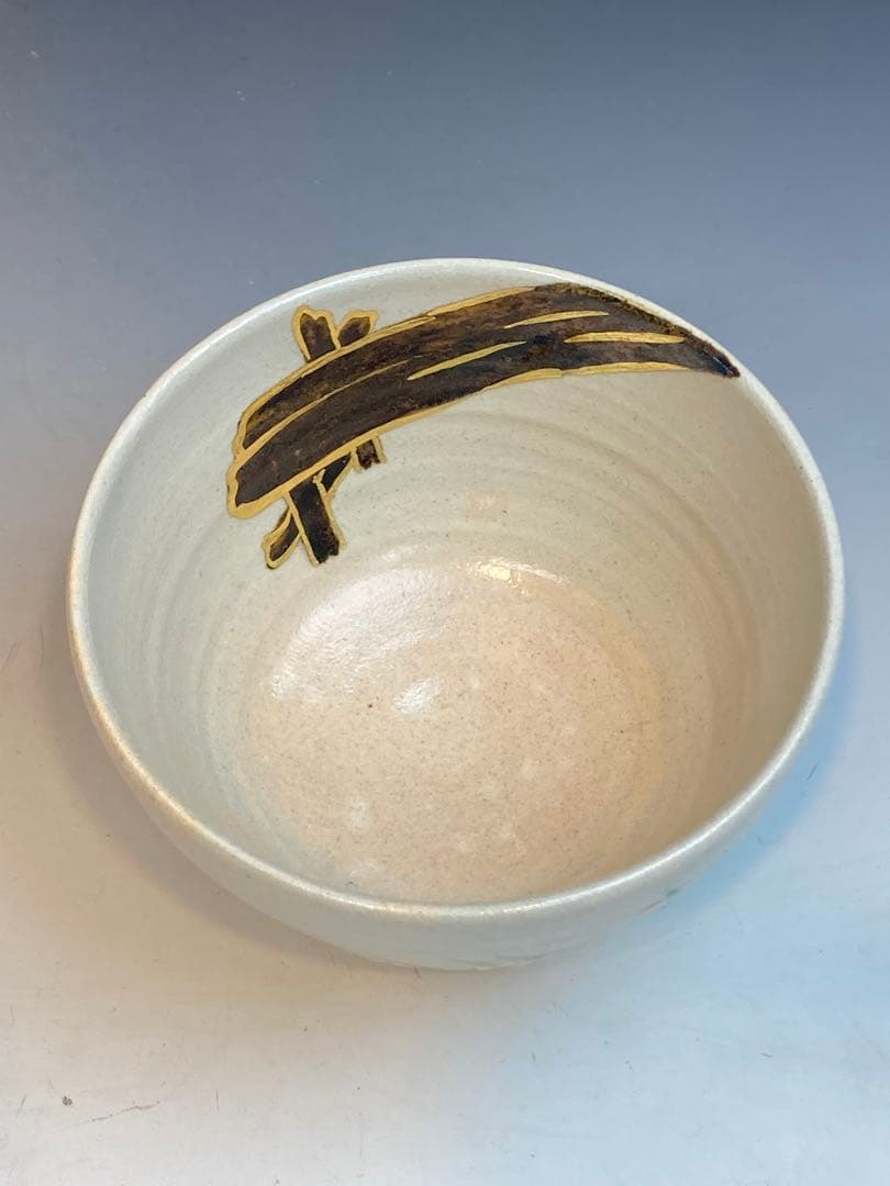 阿山人 作 八ツ橋茶碗 共箱 茶道具