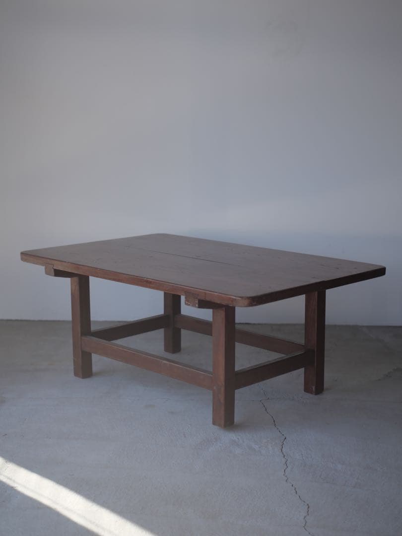 文机　赤茶　机　座卓　展示台　台　花台　古家具　古道具　アンティーク　昭和レトロ