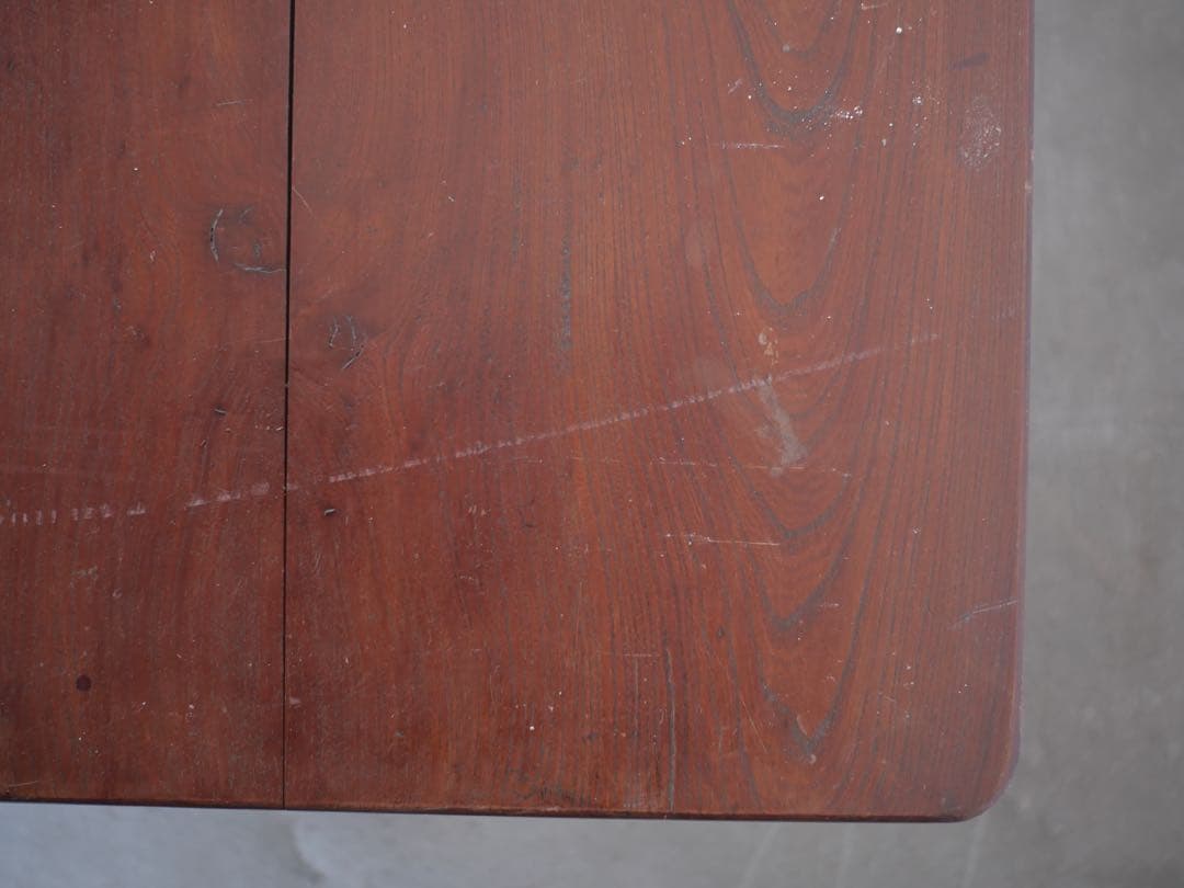 文机　赤茶　机　座卓　展示台　台　花台　古家具　古道具　アンティーク　昭和レトロ