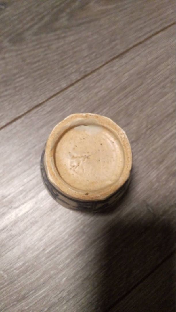 安南　中国美術　古陶磁　古美術　小壷　鹿　青花　振り出し