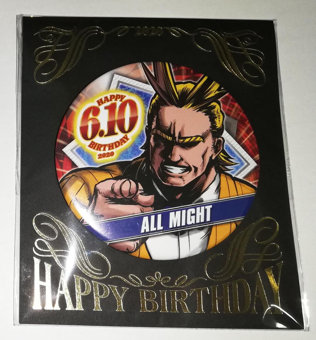 ヒロアカ オールマイト バースデイ缶バッジ ジャンプショップ 2020
